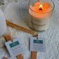 Unwind in the Pine Forest Natural crystal stone candle with Crystal bamboo clip 200g