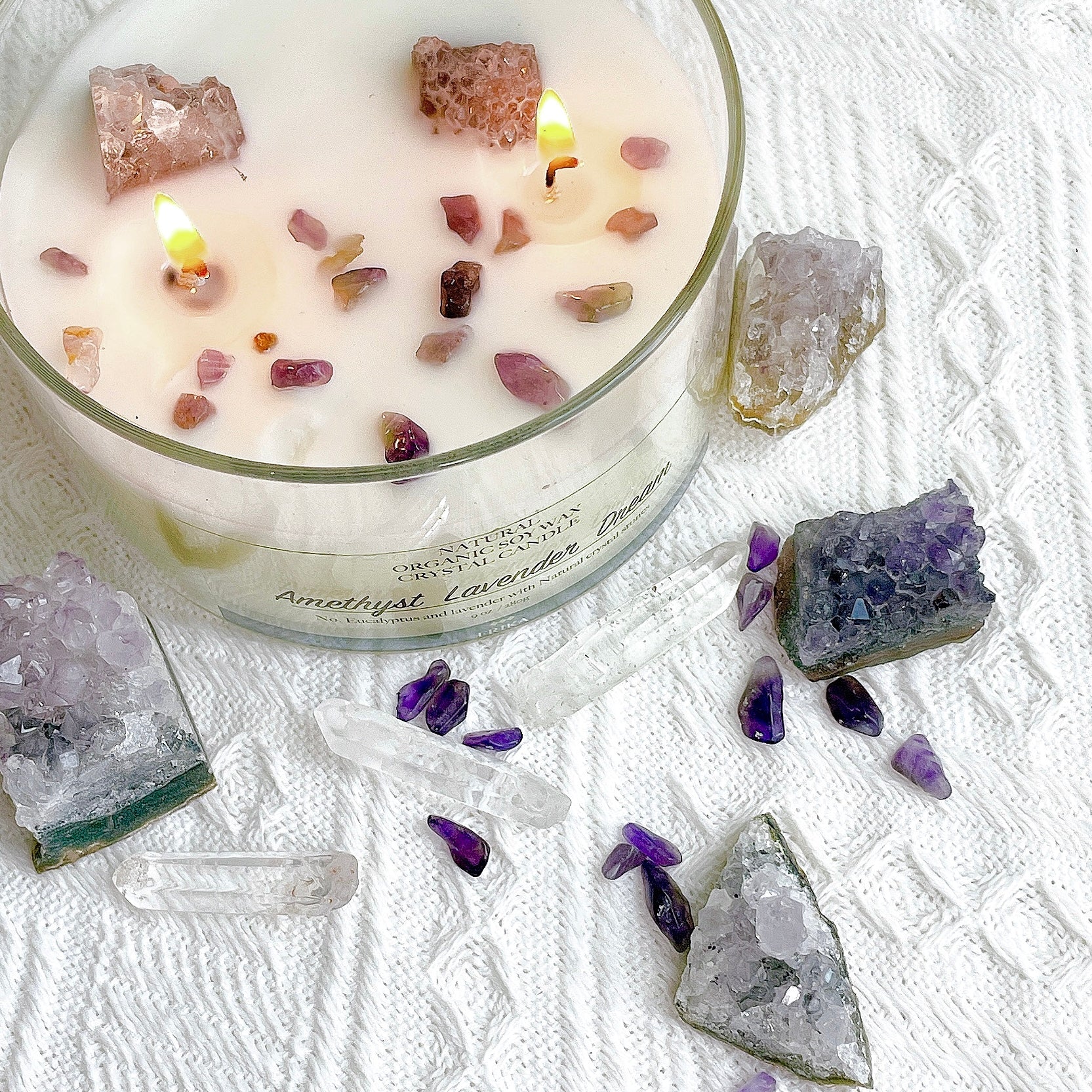 Lavender Amethyst Jewel Candle (Masterpiece 1)